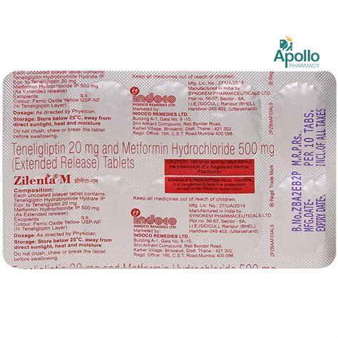 Zilenta M Tablet S Price Uses Side Effects Composition Apollo