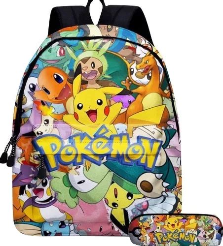 Mochila Pokemon Pikachu Estuche Diseño Exclusivo Cuotas sin interés