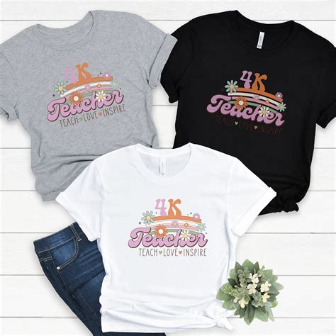 4k Shirts 4k Teacher Shirts 4k Teacher Shirt Rainbow 4k Etsy