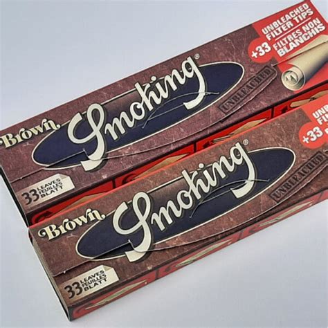 Smoking Thinnest King Size Brown Rolling Papers With Tips HighClub