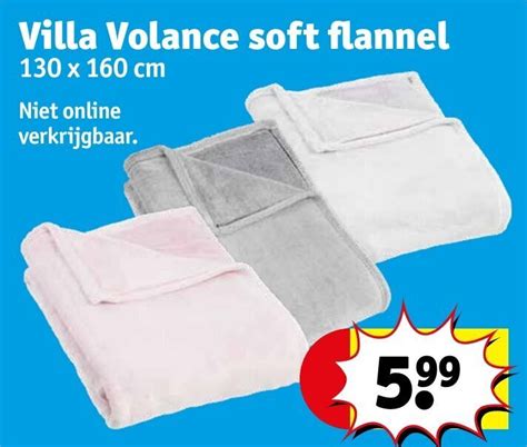 Villa Volance Soft Flannel 130 X 160 Cm Aanbieding Bij Kruidvat