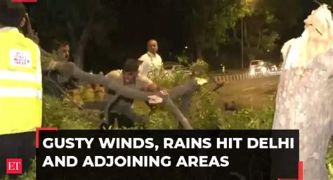 Gusty Winds And Heavy Rainfall Hit Delhi And Adjoining Areas Affects