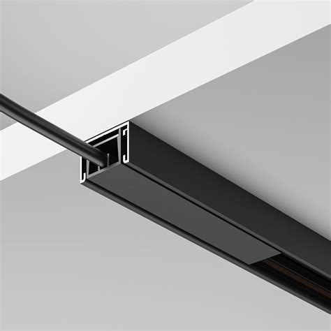 Шинопровод 48V магнитный 1м накладной Basity, черный Maytoni Technical ...