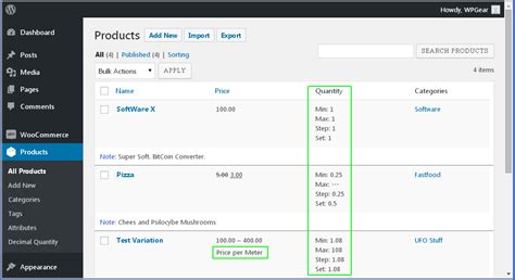 Decimal Product Quantity For WooCommerce WordPress Gear