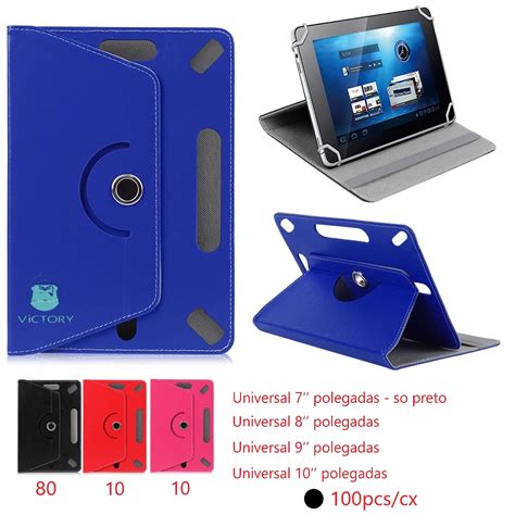 Capa Carteira De Couro Sintético Com Flip Universal Para Tablet 360