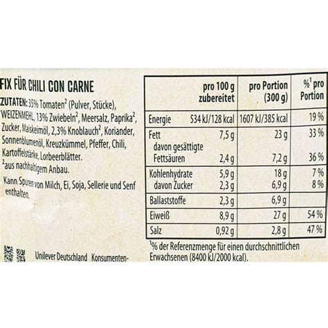 Fix Chili Con Carne 64g Von Knorr Motatos