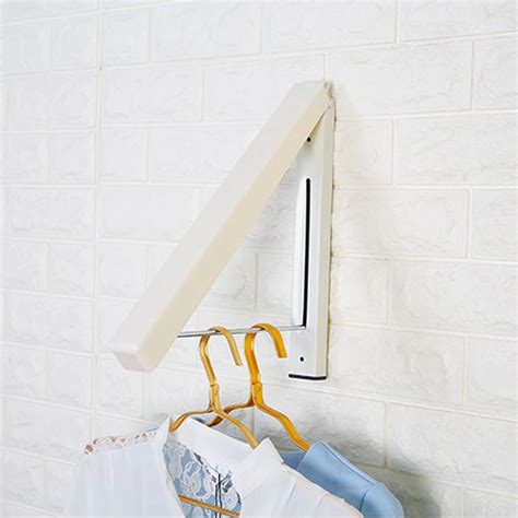 Folding Stainless Steel Wall Hanger Retractable Indoor Clothes Hanger