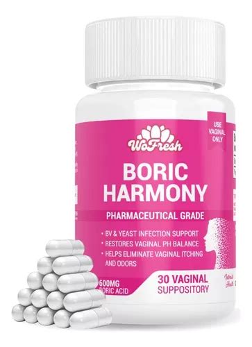 Ovulos Acido Borico 600mg 30 Capsulas Supositorio Vaginal Cuotas