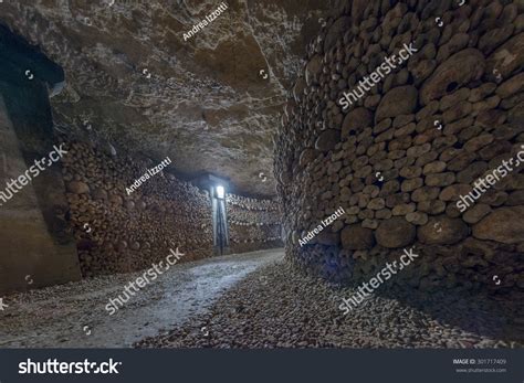 Paris Catacombs Skulls Bones Walls Detail Stock Photo 301717409 ...