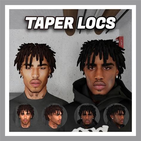 TAPER LOCS Khadijah551 In 2024 Sims Hair Sims 4 Hair Male Sims