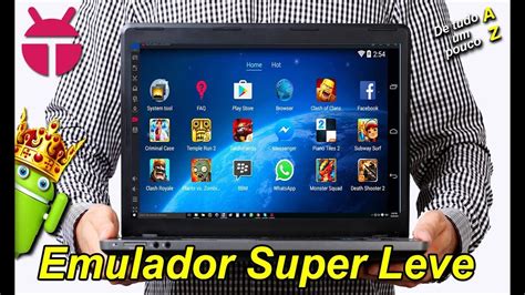 Emulador De Android Para Pc Fraco Muito Bom E Leve Youtube