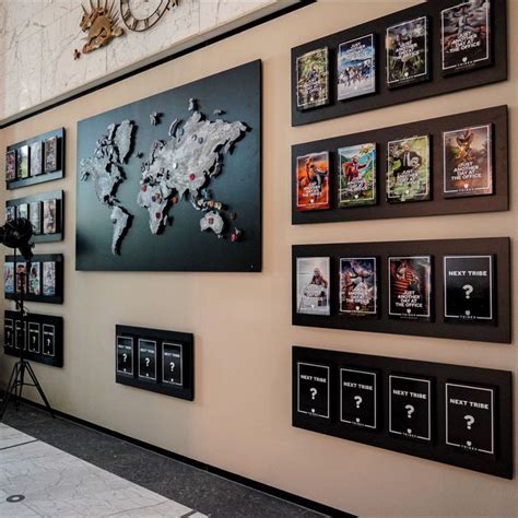 Feature Wall With Map And Tribal Community Boards Office Wall Design