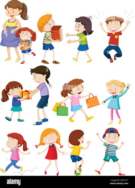 Set Of People Doing Activity Stock Vector Image Art Alamy