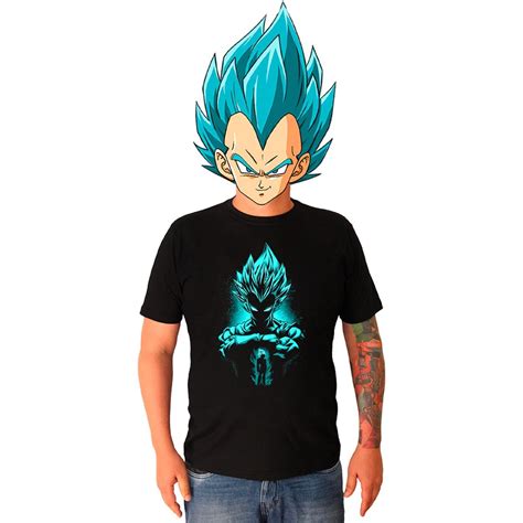 Camiseta Dragon Ball Z Vegeta Saiyajin Anime Camisa Algod O