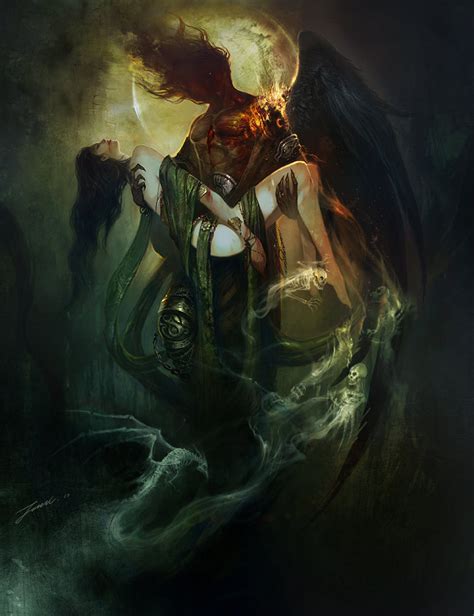 Wallpaper 1440x1872 Px Beautiful Character Couple Dark Devil Fantasy Girl Hair Long