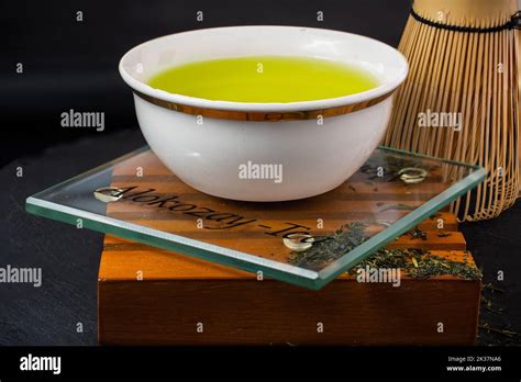 Chawan With Green Teas And Chasen Stock Photo Alamy