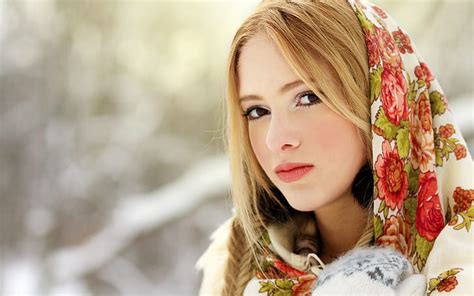 Hd Wallpaper Beautiful Girl With Floral Scarf Hot Babes And Girls Wallpaper Flare