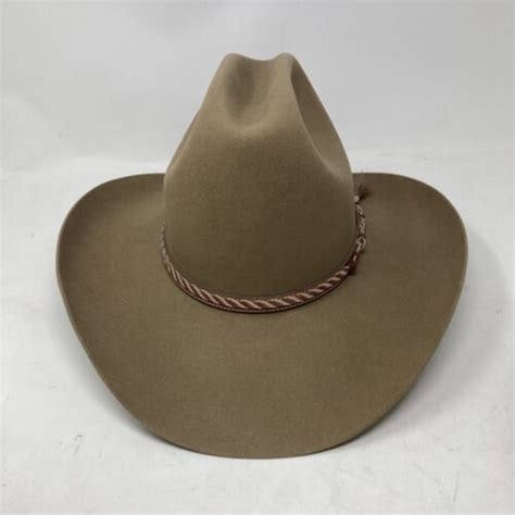 Mens Resistol Cowboy Hat Western 7 18” 4x Beaver Pecan Self Conforming Ebay