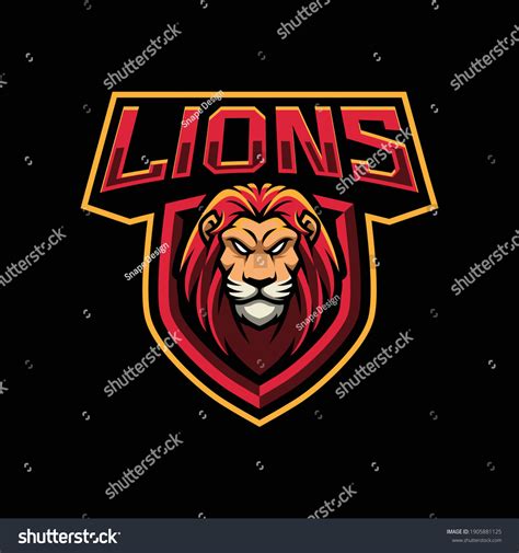 Lions Mascot Logo Design Illustration For Sport Royalty Free Stock