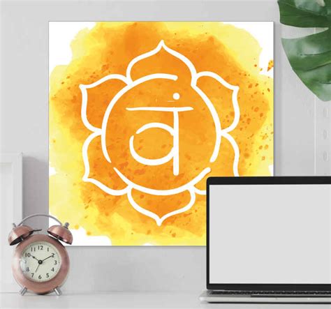 Beautiful Sacral Chakra Symbol Modern Art Prints On Canvas TenStickers