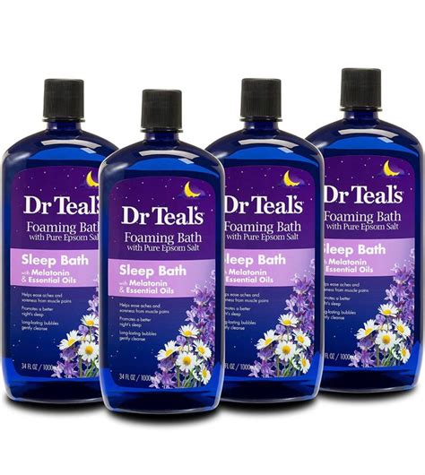 Dr Teals Foaming Bath With Pure Epsom Salt Sleep Blend With Melatonin Lavender And Chamomile