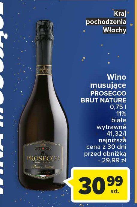 Wino Stock Prosecco Brut Nature Cena Promocje Opinie Sklep