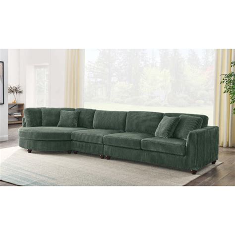 Wade Logan Arlester Piece Corduroy Sectional Reviews Wayfair