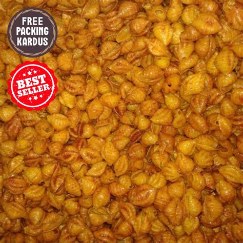 Jual CEMILAN PEDAS MAKARONI BANTAT KERANG BASAH PEDAS 250 GRAM JAJANAN