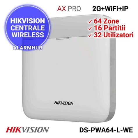 HIKVISION AX PRO DS PWA64 L WE Centrala Alarma Wireless 2G WiFi IP