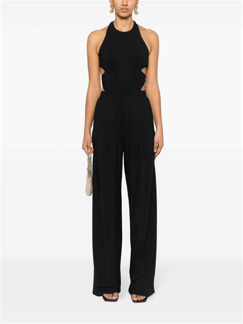 Amazuìn Zoe Wide Leg Jumpsuit Black Farfetch