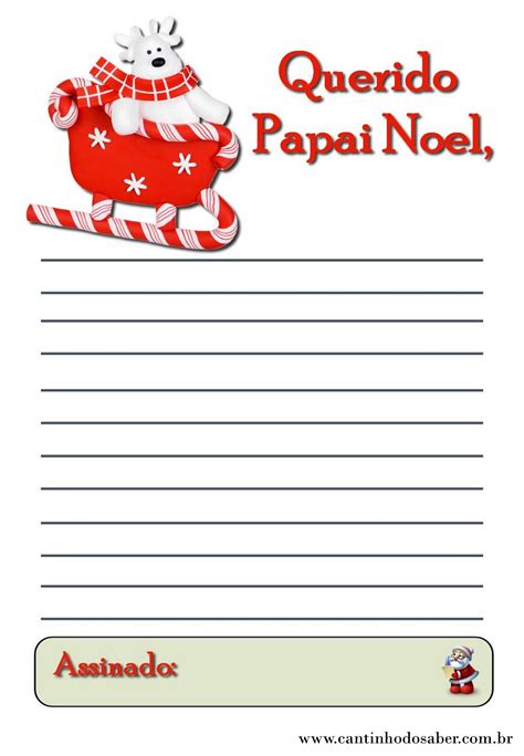 Arquivos Carta Para O Papai Noel Para Imprimir Atividades Para A