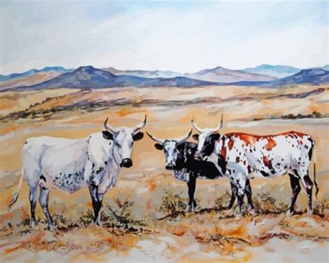 Nguni Herd Paint By Numbers Numeral Paint Kit