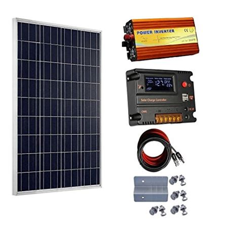 Eco Worthy 100 Watt 12v Solar Panels Kit 20a Charge Controller 1000w Power Inverter For Off