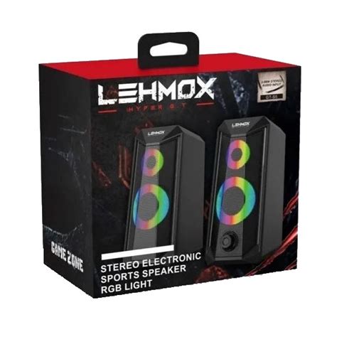 Caixa De Som Pc Game Lehmox Rgb Hyper Gt Original Shopee Brasil