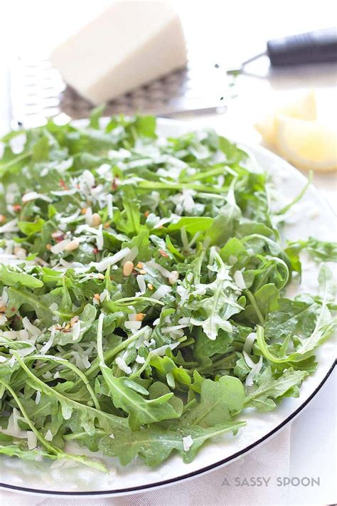 Spicy Arugula Salad With Pecorino Lemon Olive Oil A Sassy Spoon