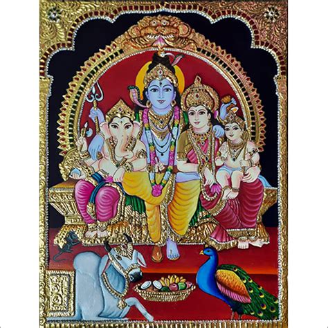 Modernism Shiv Parivar Tanjore Painting At Best Price In Hyderabad