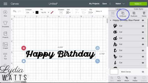 Connecting Cursive Text In Cricut Design Space • Lydia Watts