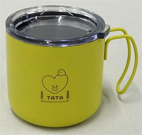 TATA Buoy Stainless Steel Mug BT21 Cafe Relaxing Holiday