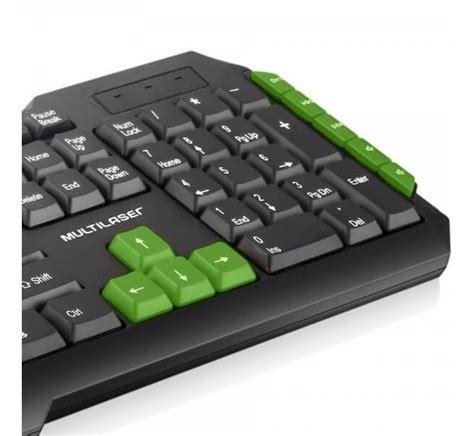 Teclado Gamer Multimidia Teclas Verdes Usb Multilaser Tc Mercadolivre