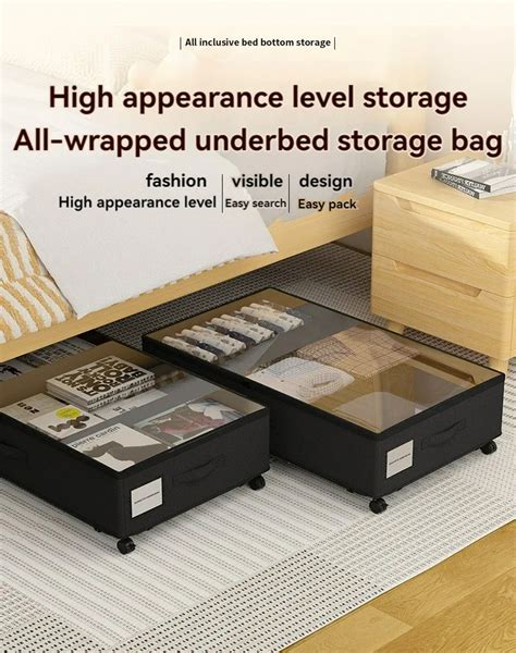 Under Bed Storage With Wheels Containers Underbed Storage With Lid For