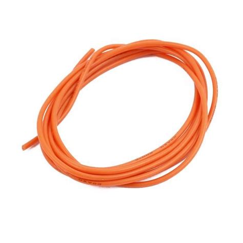 M Tre Jauge Orange Awg C Ble Cuivre Multibrins Souples Fil Silicone