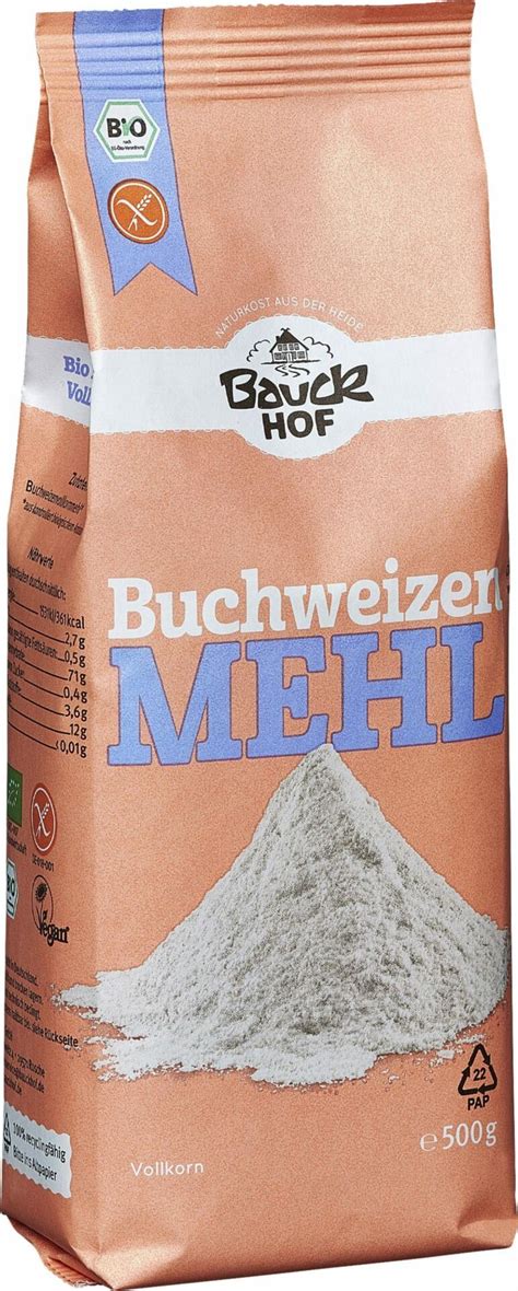 Bauckhof Buchweizenmehl Vollkorn Glutenfrei Bio 6 X 500g Online Kaufen