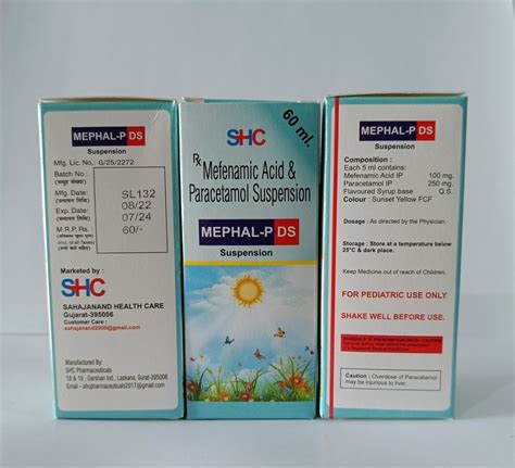 Mefanamic Acid Paracetamol Suspension 250 Mg At Rs 60 Bottle In Surat