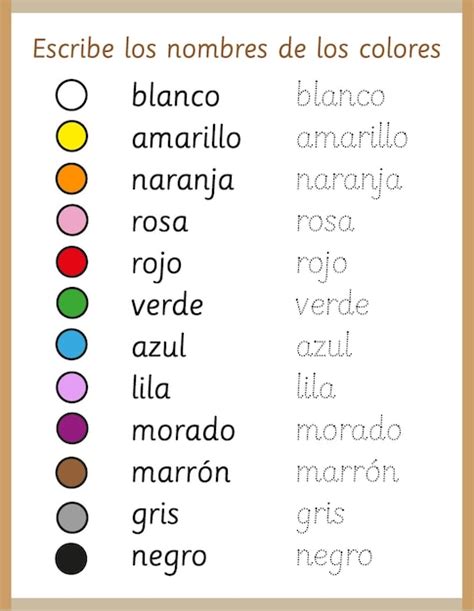 Цвета на испанском языке отслеживание деятельности для детей