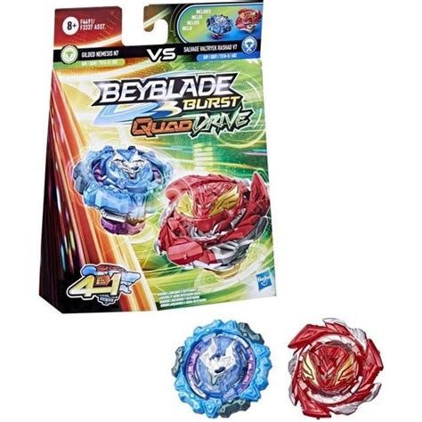 Pack De Toupies Beyblade Burst Quad Drive Gilded Nemesis Vs Salvage