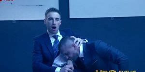 Men Playing Interviewed Classy Gay Kayden Gray Fucks Bearded Businessman Tnaflix