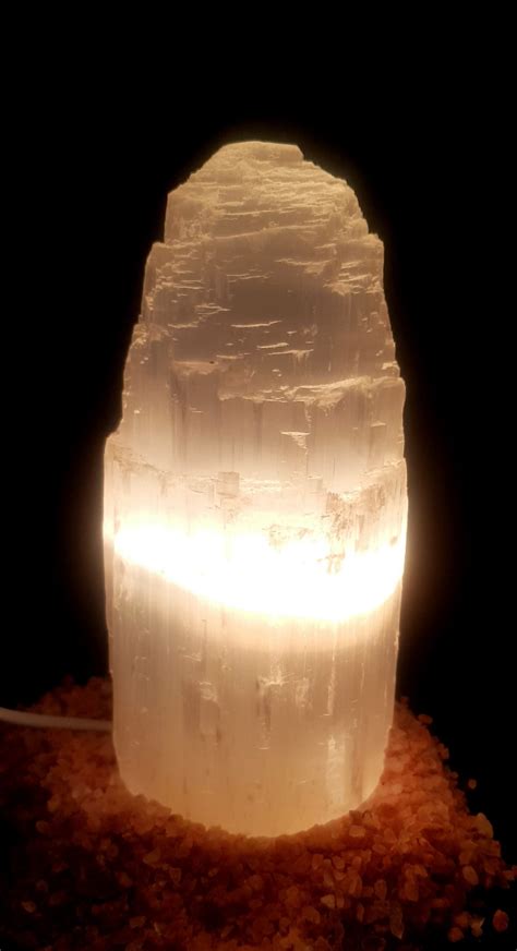 Selenite Crystal Tower Lamp Crystals And Himalayan Salt