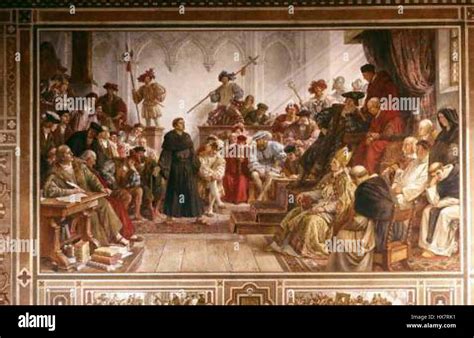 Luther Beim Reichstag In Worms Stock Photo Alamy