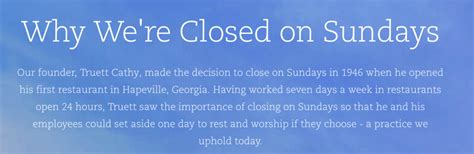 Why Chick Fil A Closes On Sundays Jason Hewlett