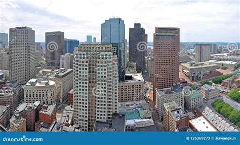 Boston Financial District Skyline, MA, USA Stock Image - Image of overview, high: 126369273